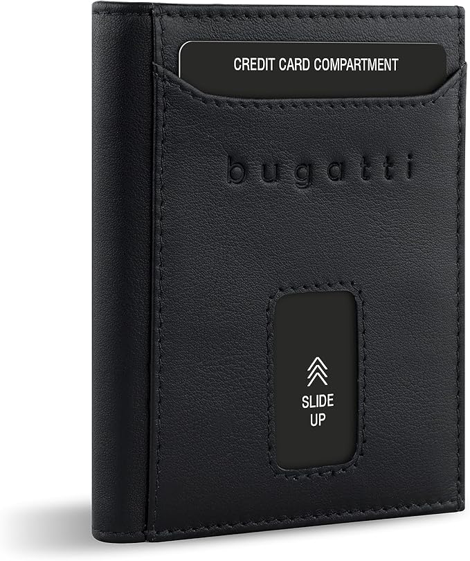 bugatti secure slim mini börse aus leder
